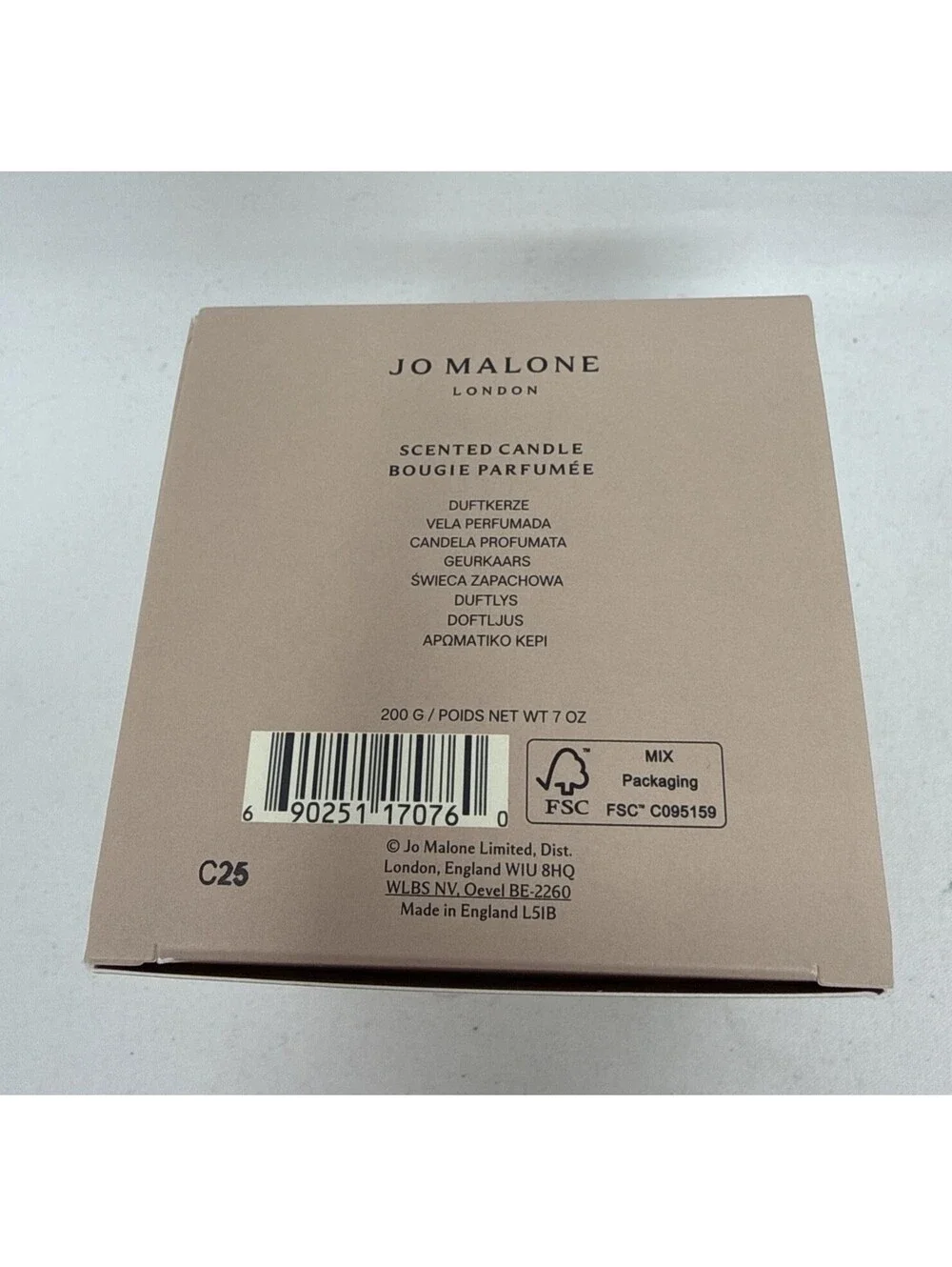 Jo Malone Little Green POMEGRANATE NOIR Scented Candle - Size 7 Oz / 200 g RN 1